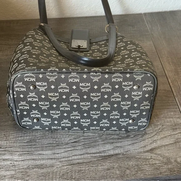 💎RARE MCM VINTAGE BUCKET BAG/ DENIM & LEATHER MATERIAL 💎 - Picture 7 of 13